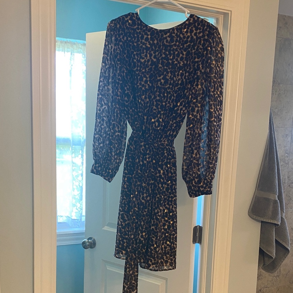 Sanctuary Animal Print Long Sleeve Dress